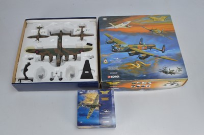Lot 362 - Corgi Aviation Archive 1:72 Scale Battle of Britain Memorial Set and Messerschmitt (2)