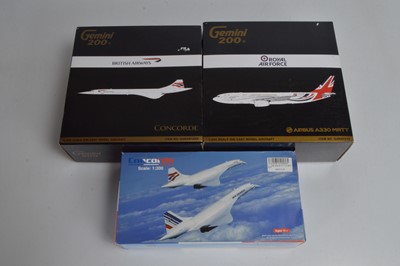 Lot 377 - 1:200 Scale Concorde and RAF Airbus Aircraft Models (3)