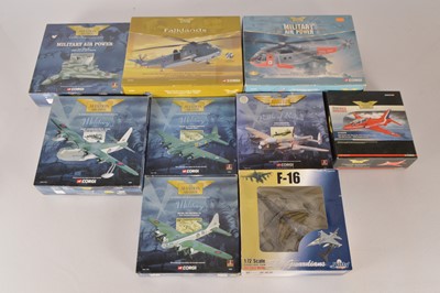 Lot 382 - Corgi Aviation Archive and Sky Guardians WWII and Later Military Aircraft Including Helicopters (9)