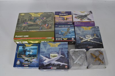 Lot 393 - Corgi Aviation Archive WWII Aircraft 1:32 Scale and Smaller (9)