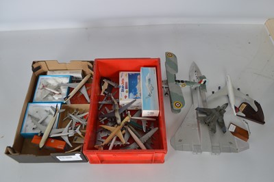 Lot 407 - Modern Plastic Fibre Glass and Wood Civil and Military Aircraft Models all with Damage (35+)