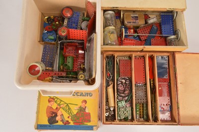 Lot 417 - Collection of mainly 1950's-60's playworn Meccano mostly from  Sets 3-6 (qty)