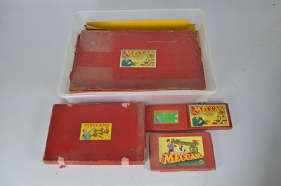 Lot 424 - Red box Meccano sets from Set 0 to Accessory Set 9A (5)