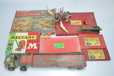 Lot 428 - 1950's-1970's Meccano Outfits and Accessory Sets and three  built up models from 50's-90's (qty)