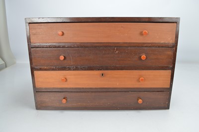 Lot 433 - Large 4-drawer cabinet full of 1930's -50's Meccano (very large qty)