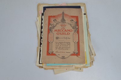 Lot 451 - Meccano single sheet Information sheets and Price Lists and other types from 1920's and later (60+)
