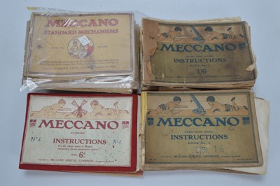 Lot 453 - Early Meccano Instruction books (12+ incomplete books)