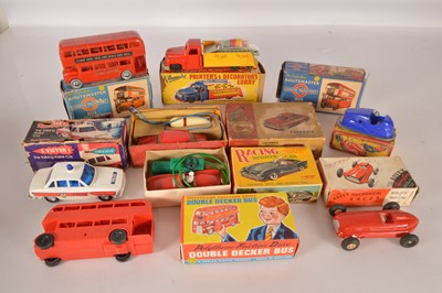 Lot 464 - 1950's-1970's plastic and polythene boxed Toy Vehicles by various makers (9)