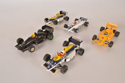 Lot 481 - Scalextric 1980's-90's and later unboxed F1 Slot Cars (5)