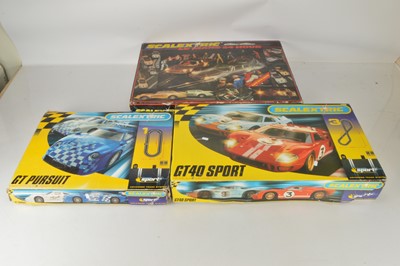 Lot 482 - Three Scalextric Slot Car Sets  including 1980's Le Mans (3)