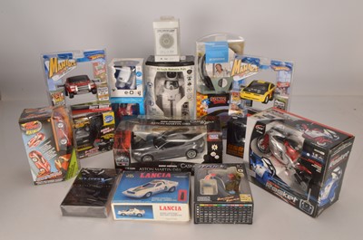 Lot 511 - Modern unused boxed electrically controlled Toys including EDG Dog Robot and Program A-Bot Robot and Sonic The Hedgehog Racing Set together with a Spider Man figure Radio Control Cars and (13)