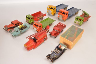 Lot 528 - Various Tin and steel Commercial vehicles by various makers including Ubilda Mettoy and Tri-ang (10)