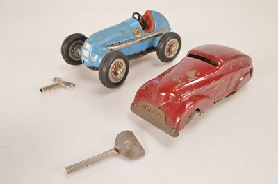 Lot 531 - Schuco tinplate clockwork studio Car and British tinplate clockwork Streamline Car (2)