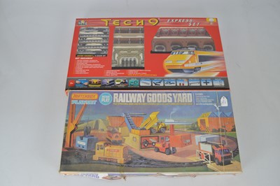 Lot 546 - Matchbox PS-4 Railway Goods Yard Playset and Toy Tech N Gauge Express Train Set  both boxed (2)