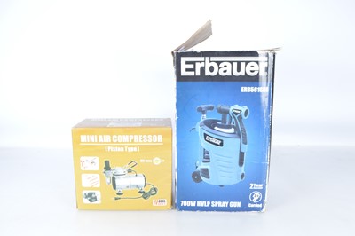 Lot 549 - Erbaur and Mantua Models Air Compressors Spray Guns (2)