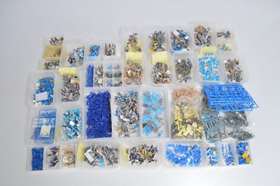 Lot 567 - Very large collection 1/72 Scale sorted unboxed French Napoleonic Infantry and Artillery (large qty, 33 various plastic boxes, 5 bags and 11 Sprues)