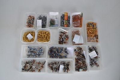 Lot 585 - Large collection 1/72 Scale Great Northern War and War of Spanish Succession and other wars figures by Zvezda and other makers  (medium boxes 7, standard food boxes 7 and two square boxes )