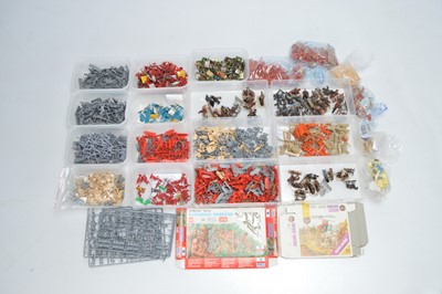 Lot 589 - Large collection 1/72 Scale figures from Ancient Britons and Roman to Napoleonic wars (8 Standard boxes, 6 medium boxes and 7 bags, 4 Sprues  and 5 flattened boxes))