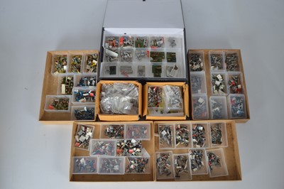 Lot 592 - Large collection 1/72 Scale 15mm English Civil War and Thirty years war metal figures and Artillery mostly painted with card bases (4x A4 card boxes, one boxfile and 42 bags)
