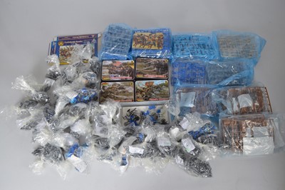 Lot 595 - Large collection 1/72 Scale American Civil War figures by Strelets and other makers (large qty, boxes 4, sprues 20 open out) and approx 50 bags)