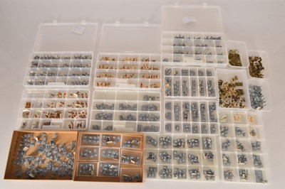 Lot 600 - Large collection 1/72 Scale Russian Italian British and US  World War Two WWII Infantry most painted grey on card bases for wargaming (large qty in, Boxfiles (2), large plastic boxes (5), A4 Card