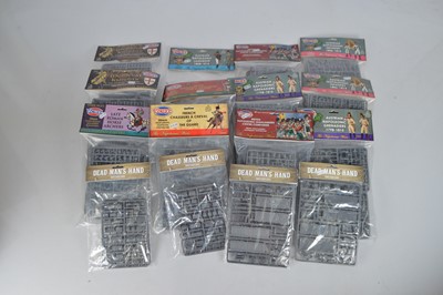 Lot 609 - Victrix 28mm approx 1/56 Figure kit packs from Romans to Napoleonic Wars and Dead Mans Hand Great Escape Games Street Scatter and Board Walks sets (16)