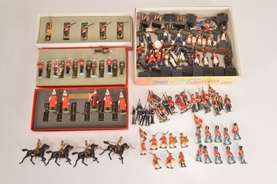 Lot 646 - New Metal military figures by various makers including Tradition and Marlborough comprising Hussar Military Miniatures 5pce Waterloo 1815 Black Watch Ensign and Riflemen