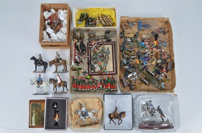 Lot 656 - A lot of New Metal figures by various makers including Niena and Britains comprising Tradition British Indian Army Frontier Force (6), Dorset 12pce Indian Army