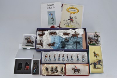 Lot 661 - Boxed New Metal figures by various makers including Hiriart and Frontline Figures comprising Fusilier Miniatures Lt. Col. Theodore Roosevelt, Britains 17236 Minuteman