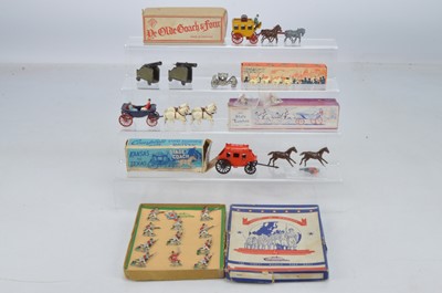 Lot 667 - A small selection of unusual boxed diecast, or lead models by Essem and F.G. Taylor comprising loose Heyde Fortress Guns (2), Comet Authenticast 11pce Made in Eire semi-flat British, box complete