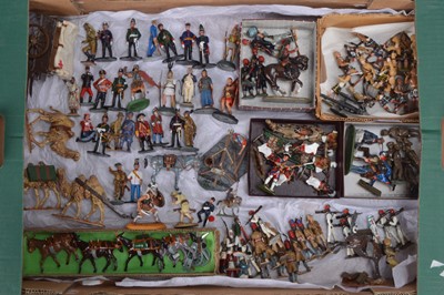 Lot 681 - A lot of New Metal African and Indian troops comprising Hiriart marching Askaris (18), Kingcast Indian Army Observation team (6)