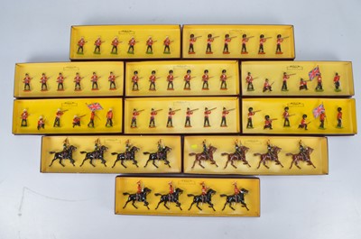 Lot 688 - Britains New Metal boxed sets comprising 8800 Coldstream Guards, 8801 Essex Regiment, 8802 Worcestershire Regiment, 8804 Somersetshire Light Infantry