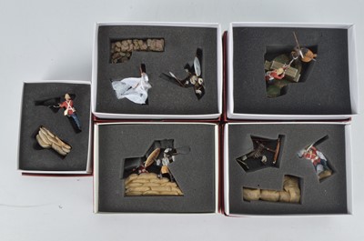 Lot 691 - Britains boxed 'ZULU WAR' series comprising Modelzone Exclusive sets 20084 Warrior Twilight, 20025 'Cold Steel'  and 20115 Repulsed