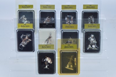 Lot 693 - Britains 'ZULU WAR' series individual 'blister-packed' Zulu Warriors comprising 20011, 20019, 20031, 20032, 20033, 20034, 20035