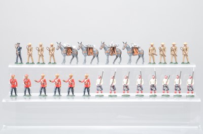 Lot 707 - Nostalgia sets comprising 2 X N110 Bombay Sappers and Miners (each set comprising Officer, 2 men, 2 mules, 22 tools)