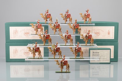 Lot 715 - Superb - possibly unique - 13pce Indian Border Security Force Camel Band, hand-made by Alymer, and painted by Toni Mowsken