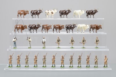 Lot 717 - Tradition superb Boer War Bullock Supply Company with marching troops