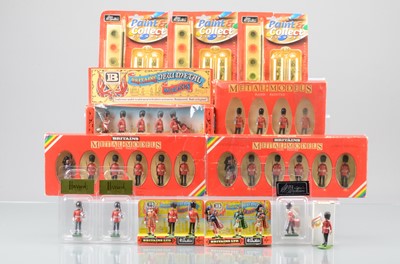 Lot 719 - Britains boxed and carded New Metal - Made in England - soldiers comprising 2 X 6pce set 7238 Scots Guard, and 7225 Scots Guard