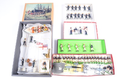 Lot 729 - Naval-themed New Metal figures by various makers including Britains and Under Two Flags comprising Tradition 4pce US Navy