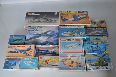 Lot 736 - Large collection of unmade boxed 1/72 Scale Military plane Kits by Airfix Academy Italeri and other makers (27)