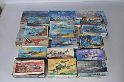 Lot 743 - Mostly Far East manufacturers boxed unmade  various scales mainly Military Aircraft kits (37)