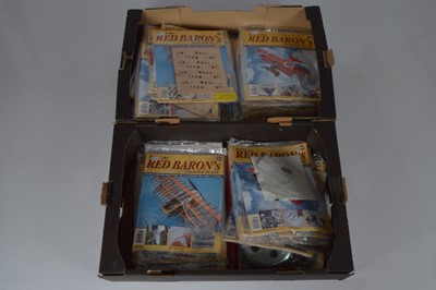 Lot 762 - Hatchette 'Build The Red Baron' Part Works wooden Kit parts 1-100 (100)