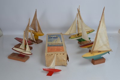 Lot 770 - A collection of Pond Yachts by Tri-ang Star Bowman Sea Rover and Millbro (8)