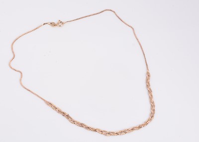 Lot 1 - A 9ct gold necklace