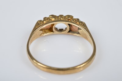 Lot 7 - A 9ct gold bracelet, An 9ct gold 3 stone opal dress ring