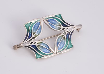 Lot 53 - An silver enamelled Pat Cheney Chenevive range brooch