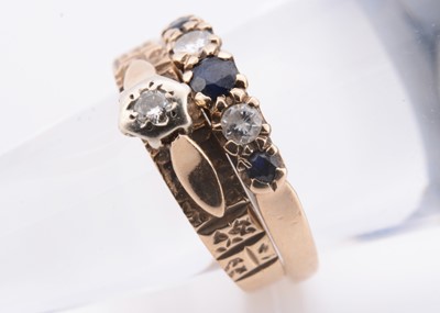 Lot 192 - Two 9ct gold stone set rings