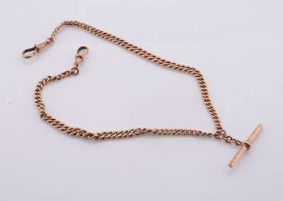 Lot 206 - A 9ct gold watch chain