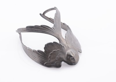 Lot 237 - An art nouveau white metal swallow bracelet