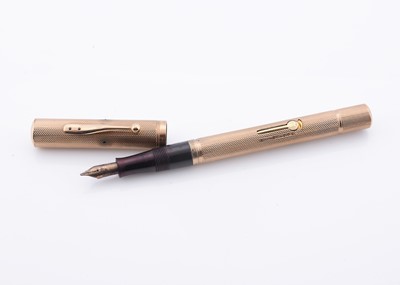 Lot 242 - A 9ct gold Watermans ideal fountain pen, inscribed RN Ironside